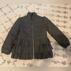 Warm fitted dark gray jacket girls size 2-3